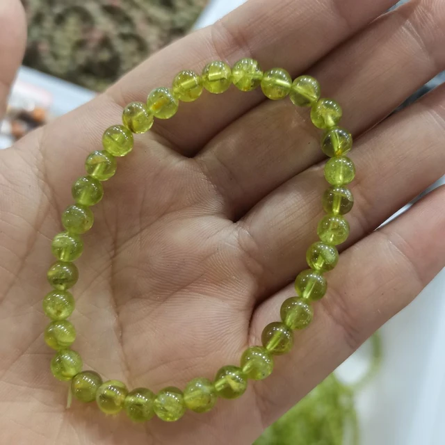 Natural Peridot Stone Dainty Bracelet Olive Green Bracelet Handmade  Minimalist | eBay