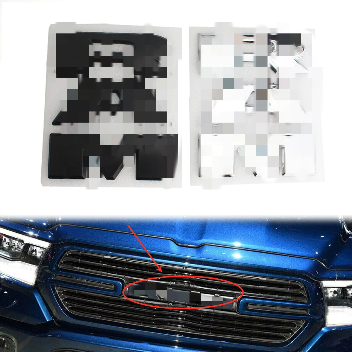 3d銀黒のabs手紙車のフロントグリルグリルバッジエンブレム銘板ラム1500 Dt Emblems Aliexpress