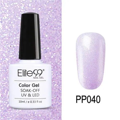 PP040 Elite99 10 мл Гель-лак для ногтей замачиваемый УФ красочный Фиолетовый лак для ногтей художественный Гель-лак для Ногтей Стойкий гель нужен основа и верхнее покрытие - Цвет: PP040