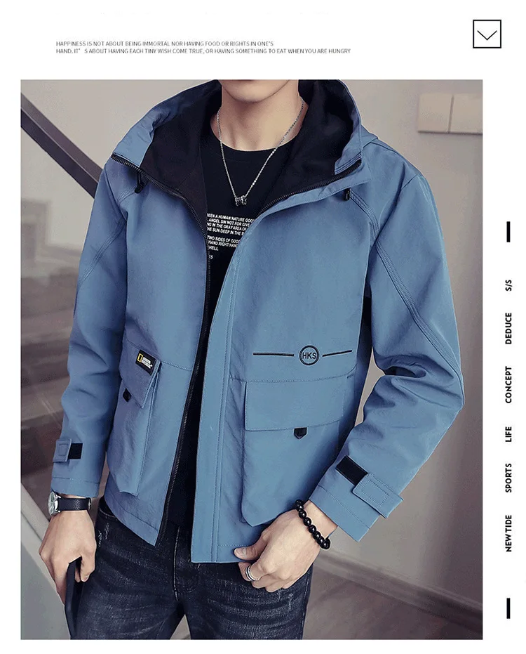 Men Workwear Coat Spring And Autumn New Style Trend Versatile Jacket Men's Casual Handsome INS Popular Brand Clothes