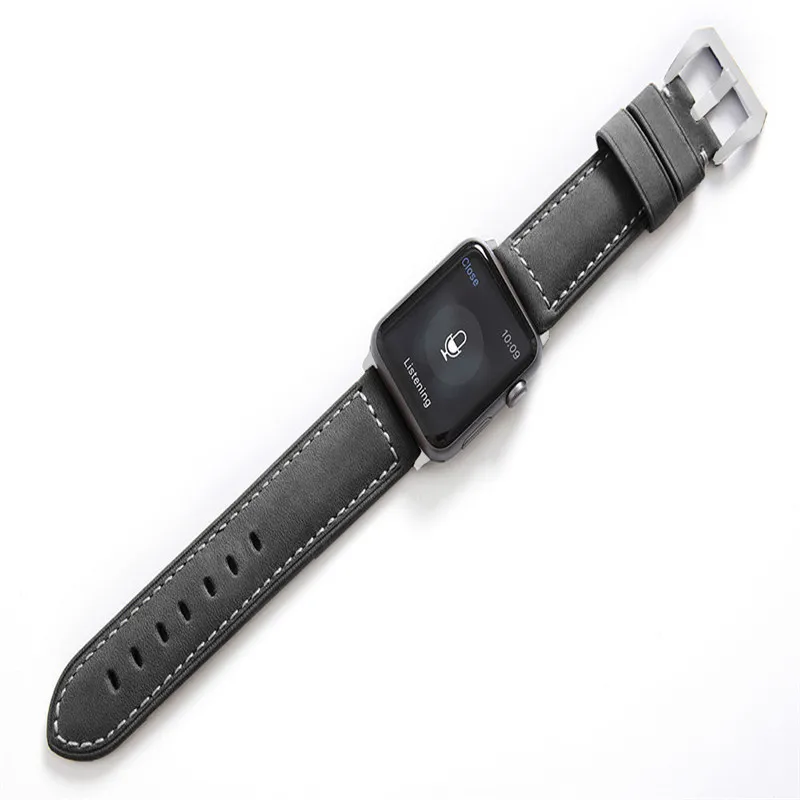 4 цвета Лидер продаж кожаный браслет ремешок для наручных часов Apple Watch серии 3/2/1 42