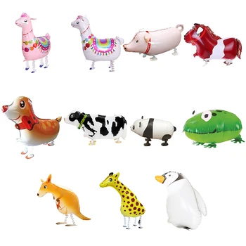 

3D Large Walking Animal Foil Balloons Girls Birthday Theme Party Decor Favors Party Decorations Supplies