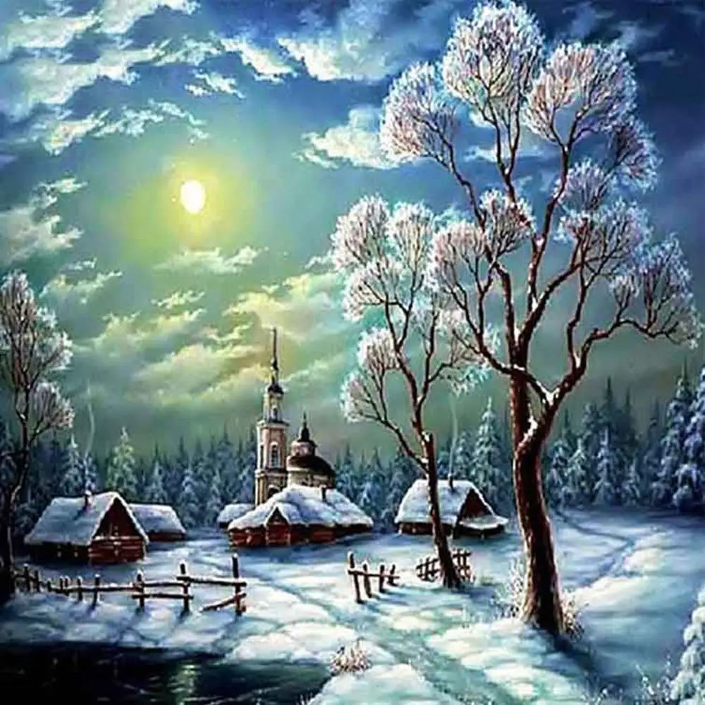 GATYZTORY 5D DIY алмазная живопись природа полная квадратная дрель Алмазная вышивка