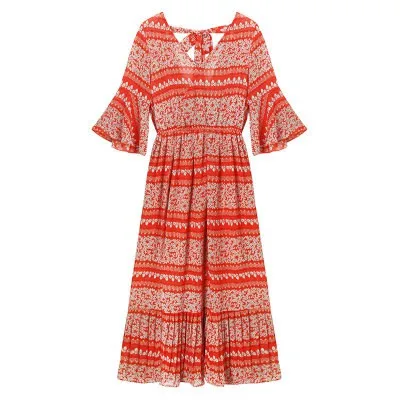 Boho пляжное платье для кормящих мам, шифоновое длинное платье с цветочным принтом, одежда для кормящих мам, платья для кормящих мам