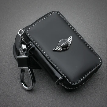 

Genuine Cow Leather Men & Women Car Key Bag Wallet Key Case Fashion Brand For BMW MINI Car styling accessories Bag Organizer