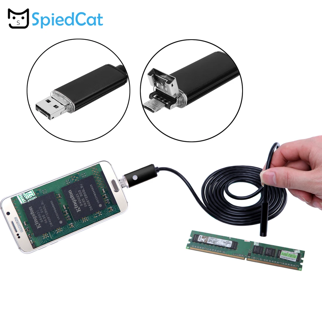 5,5 мм/7 мм/8 мм объектив 1 м 2 м 5 м 10 м кабель Android OTG USB эндоскоп Гибкая Змея USB труба осмотр смартфон бороскоп камера