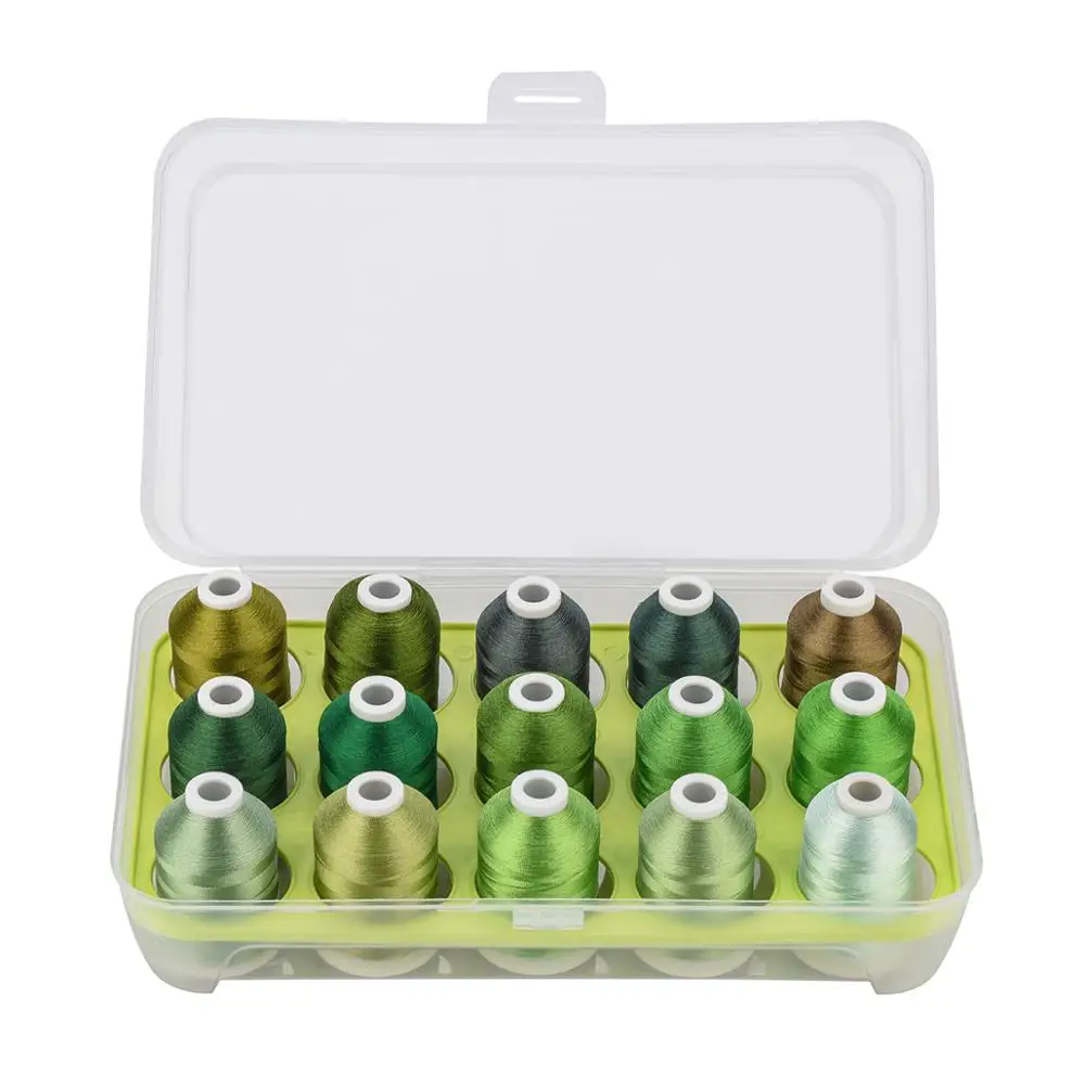 Simthread зеленая серия полиэфирная нить для компьютерной вышивки 500 м * 8 высокая