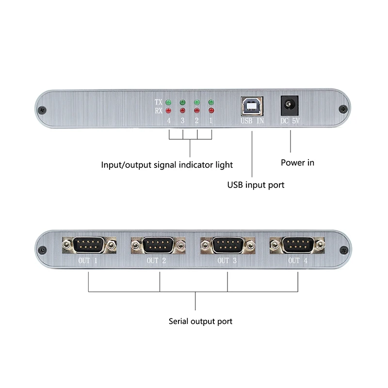 USB2.0, USB1.1 к rs232 db9 4 последовательный порт адаптера Поддержка WIN7-10