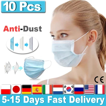 

Fast Delivery! Disposable Masks Anti-Dust Protective Mouth Face Mask Non-Woven Filter Respirator Mask Earloops Masks