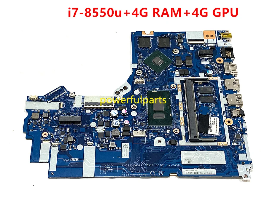 best chipset for gaming pc EG521 NM-B452 motherboard for lenovo ideapad 330-15IKB 330-17IKB laptop board with i7-8550 cpu+4G ram+4G GPU tested ok latest motherboard for desktop pc