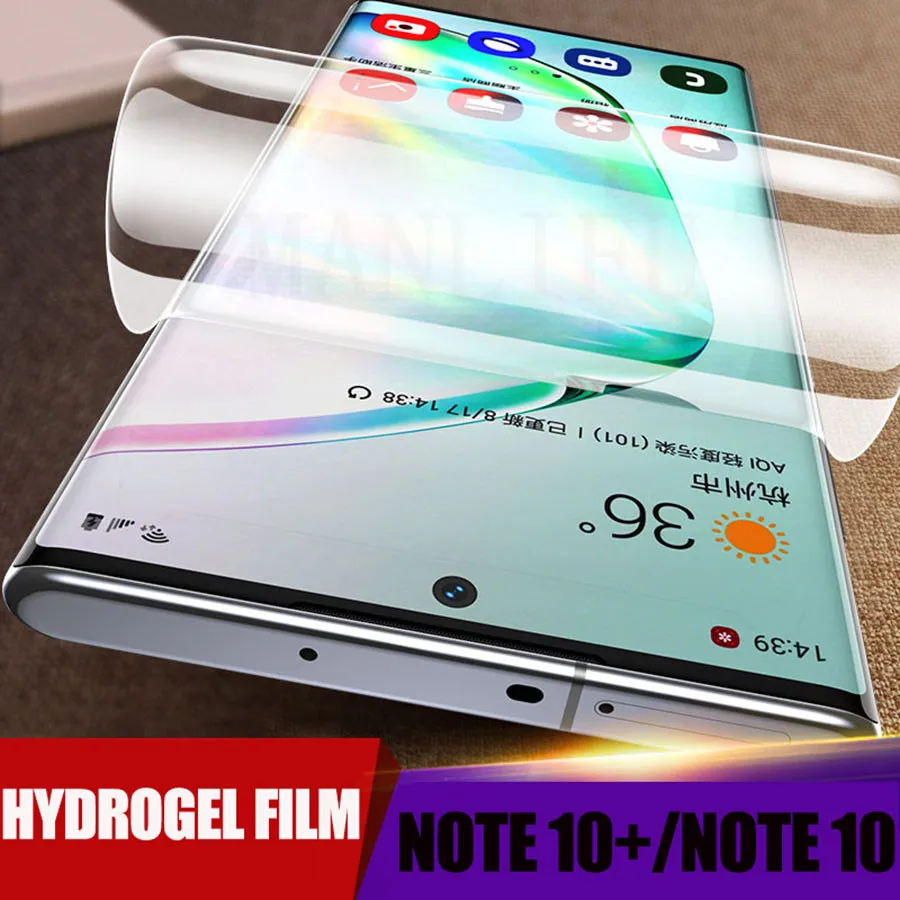 

Front Back Soft Silicone Hydrogel Screen Protector TPU Film For Samsung Galaxy Note 10+ 10 S10 S9 S8 Plus Full Screen Protector
