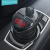 Автомобильное зарядное устройство KUULAA, FM-передатчик, Bluetooth, автомобильный аудио mp3-плеер, TF-карта, автомобильный комплект 3,4 А, автомобильное ... ► Фото 1/6