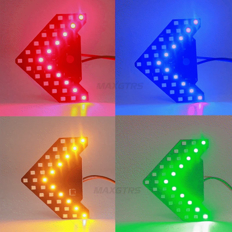 2x боковые зеркальные сигнальные огни желтого цвета универсальные ультратонкие