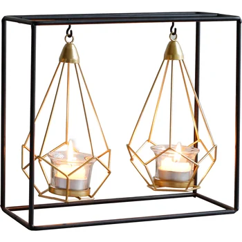

Creative Nordic Candle Holder Light Luxury Dining Table Metal Candlestick Romantic Candlelight Dinner Bougeoir Home Decor EB50ZT