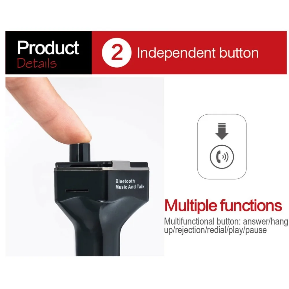 Портативный Bluetooth автомобильный комплект громкой связи fm-передатчик MP3-плеер двойной зарядное устройство USB TF/U диск музыкальный инструмент, прямые поставки
