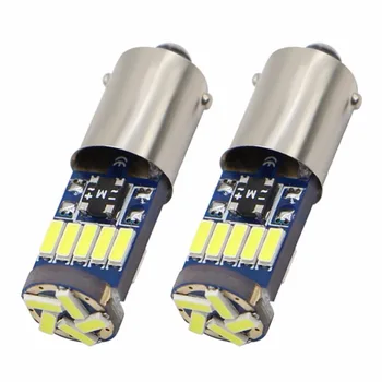 

2X Ba9s Signal Lamp T4W Led 3014 Chips Led Bulb For Cars Roof lights Mirror lights License Plate Lights 12V