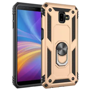 

30pcs/lot For Samsung Galaxy J6 2018 J6 Plus 2018 Military Ring Stand Magnetic Car Holder Hard Case For Galaxy J4 Plus 2018