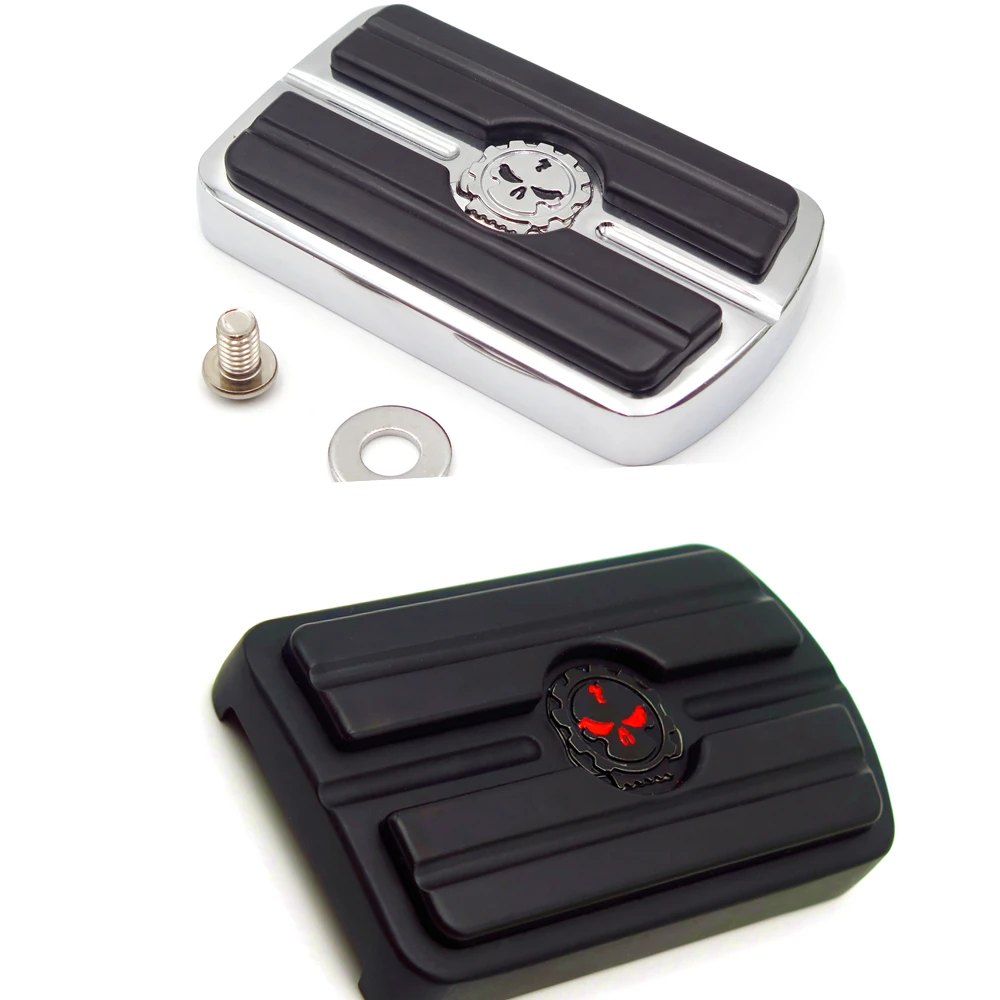 

Aftermarket free shipping motorcycle parts Harle Davidson Touring Softail Brake Pedal Large Pad H-D Willie G. Skull Chrome