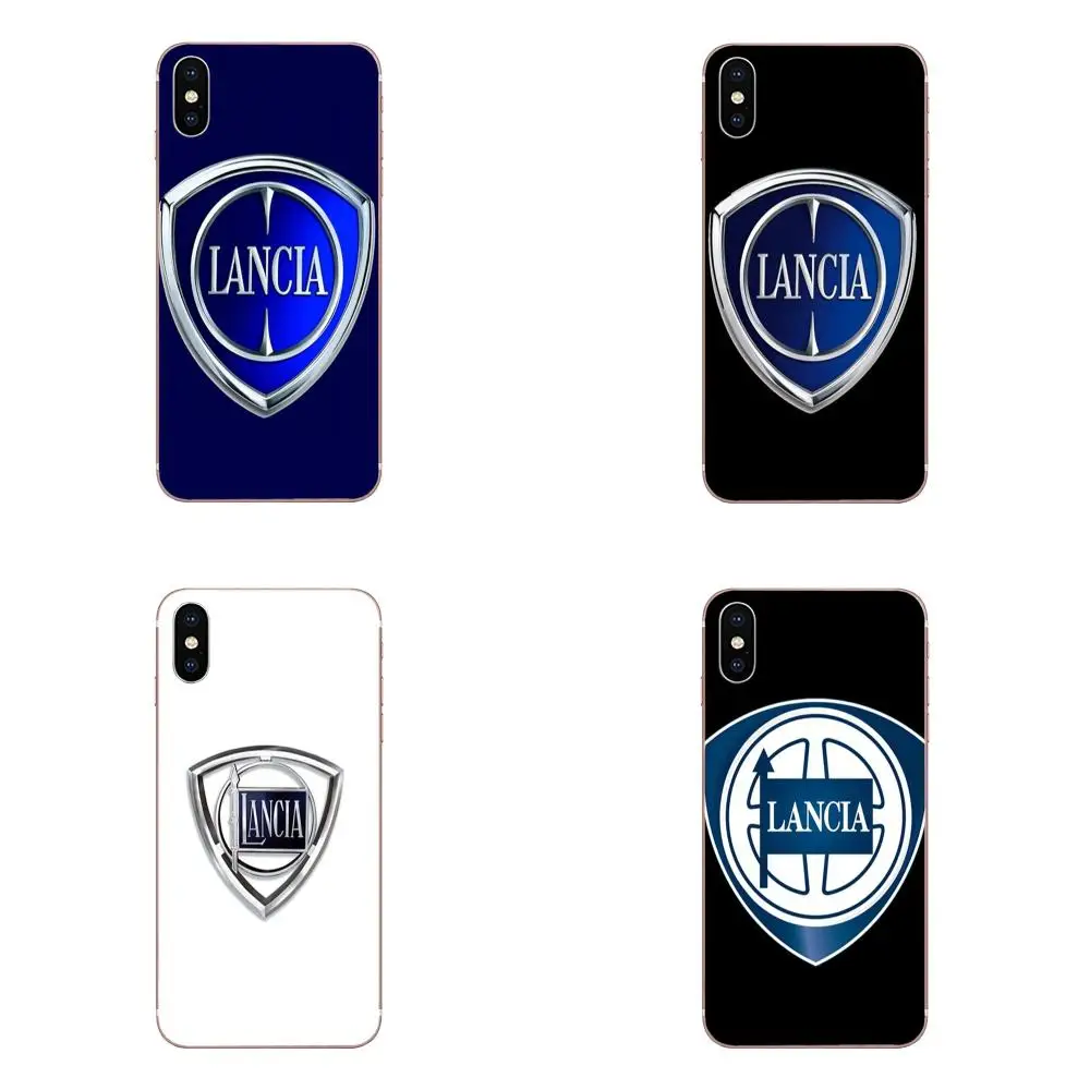 Мягкий ТПУ шаблон модный роскошный автомобиль Lancia логотип для Apple iPhone 4 4s 5 5C 5S SE 6 6S