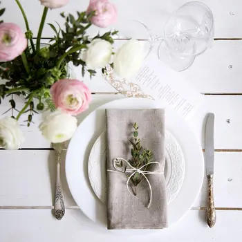 

12Pcs Linen Napkins Linen Fabric Napkin Table Dinner Napkins For Wedding Party 4 Size Available