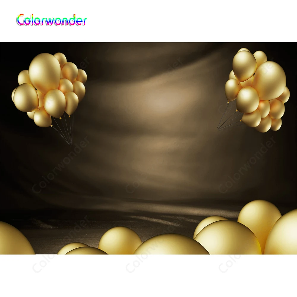 Коричневые фоны с порошком золотые шары Свадебная вечеринка портрет фотосессии