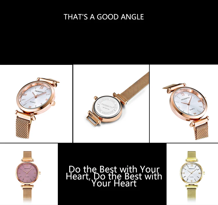 Роскошные женские часы-браслет, креативные магнитные кварцевые часы из розового золота с миланским стальным ремешком, часы для женщин и девушек, магнитные часы
