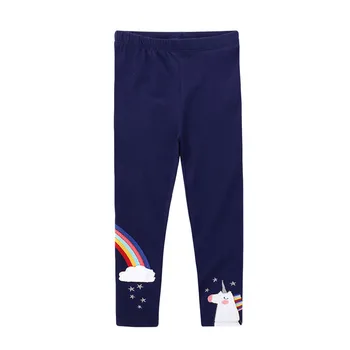 

ChanJoyCC spring and autumn girls fashion leggings outer decoration children's trousers rainbow embroidery children's yoga pants