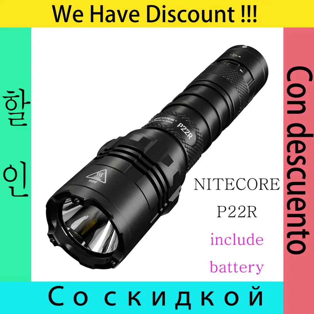 Оригинальный NITECORE P22R flashigt включая NL1835HP 3500 мАч 18650 Аккумулятор зажим NTH20 кобура