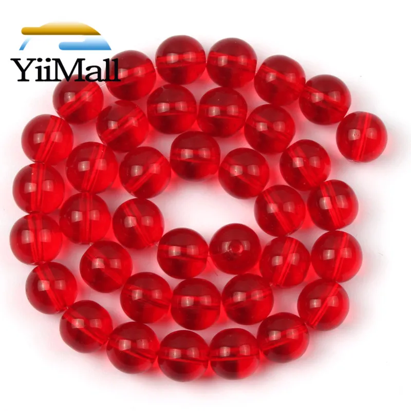 AAA + гранат красные стеклянные бусины Круглые свободные для изготовления