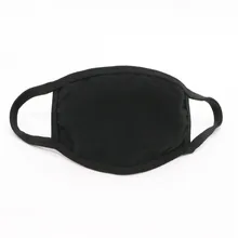 2 шт Черная двухслойная хлопковая маска для губ против дымки Пылезащитная моющаяся многоразовая двухслойная Пылезащитная Муфельная зимняя теплая маска