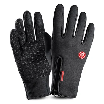 

1 Pair Snowboard Sports Winter Thick Warm Motorcycle Men Women Waterproof Ski Gloves Riding Outdoor Full Finger Solid Anti Slip