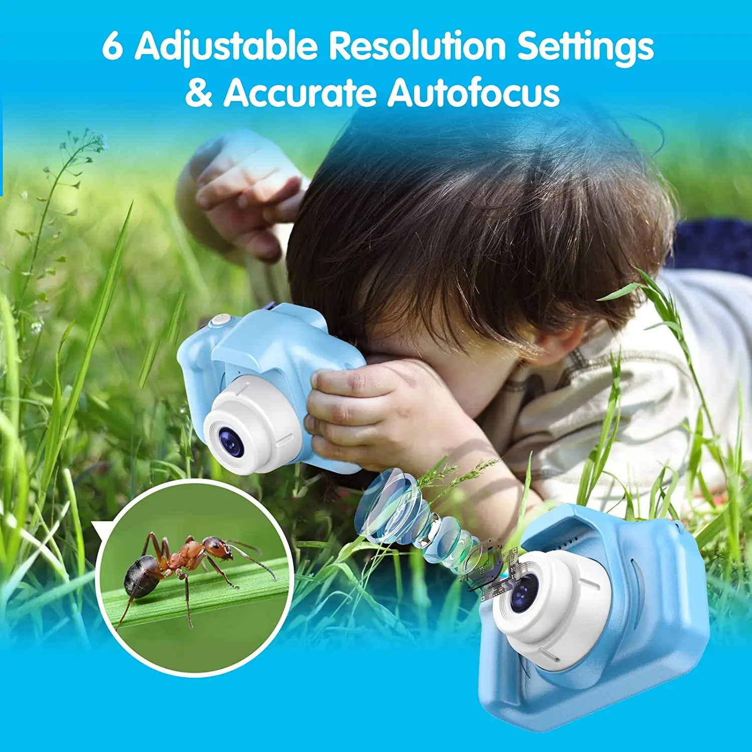 Children Camera Mini Educational Toys For Baby Birthday Gift Auto Focus Kids Digital Camera 1080P Projection Video Camera