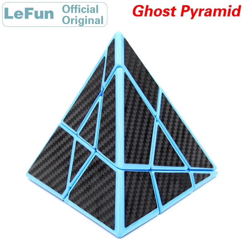 

LeFun Ghost 3x3x3 Pyraminxeds Magic Cube 3x3 Pyramid Carbon Fiber Sticker Speed Twisty Puzzle Brain Teasers Educational Toys