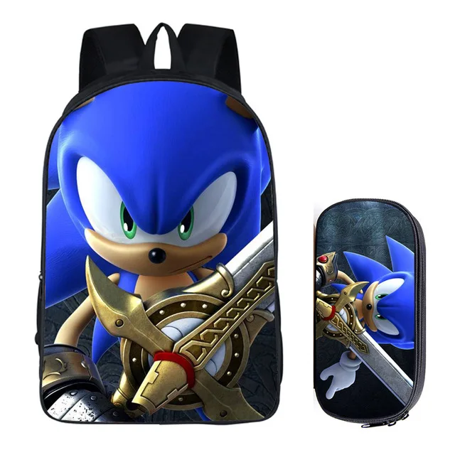 same as picture 2 шт./компл. Sonic зубная щётка тени рюкзаки для детей, принт с героями мультфильмов школьные сумки для мальчиков и девочек начальной школы школьный студенты костюм рюкзаки подарки - Цвет: same as picture