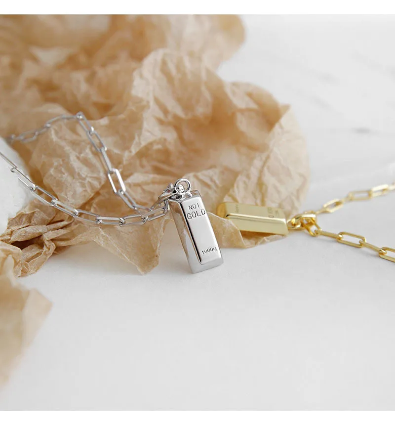 S'STEEL, 925 пробы, серебряные подвески, ожерелья, золотые, Cadenas De Plata Mujer, свадебные подарки для гостей, ювелирные изделия для женщин