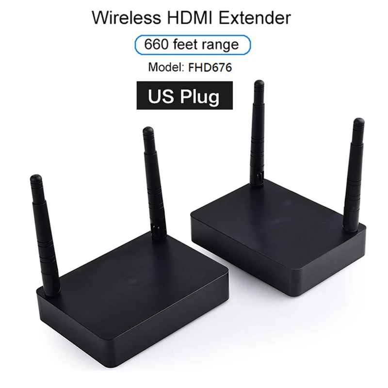 RISE-Hdmi Сингаль усилитель сигнала, передатчик, приёмник, Fhd676 660Ft Беспроводной 1080P Hdmi усилитель сигнала, передатчик, приёмник для Hdtv монитор