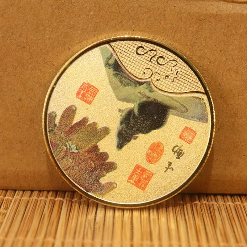 1 Набор год крысы памятная монета Китайский Зодиак сувенир вызов монеты коллекционные