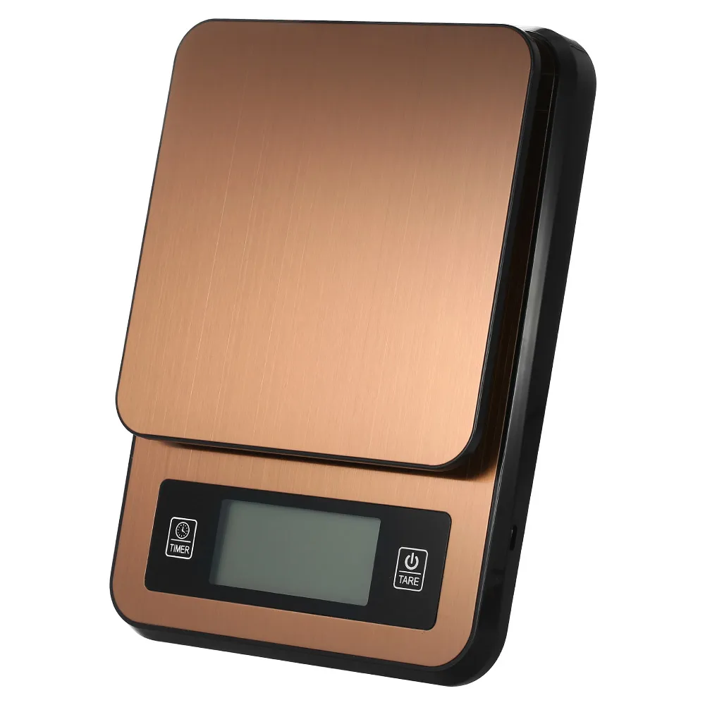 

3000g/1g Digital Scale Coffee Scale Multifunction Kitchen Food Scale with Timer Temperature Probe LCD Display Green Backlight