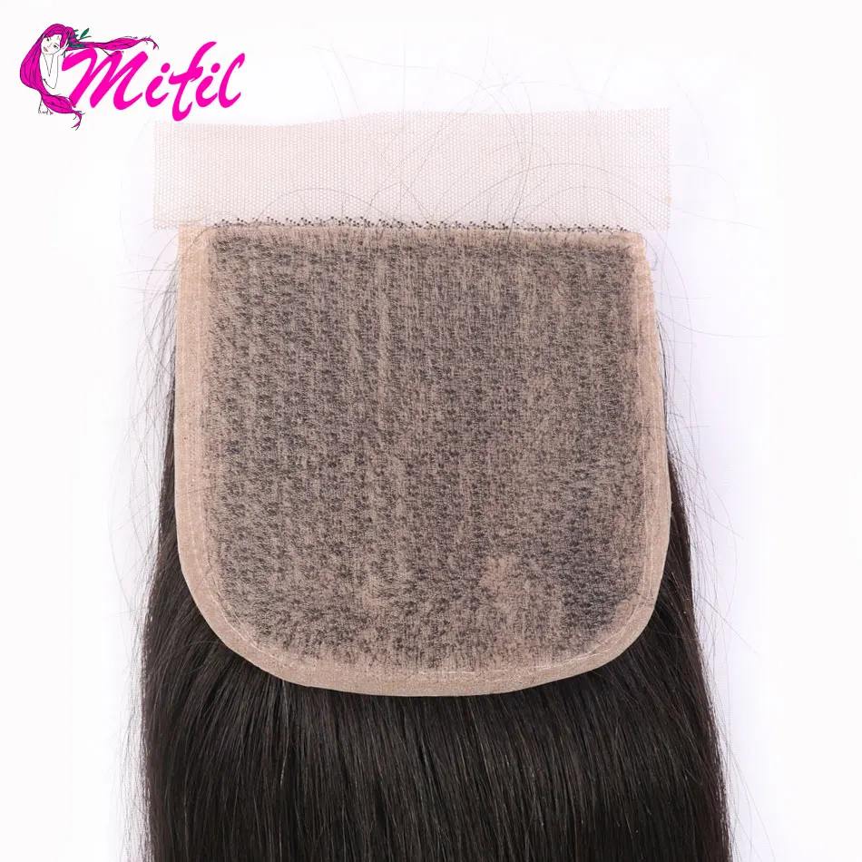 Precio Especial Mifil-extensiones de cabello humano brasileño Remy, accesorio de pelo liso con cierre de 20 pulgadas y Base de seda sintética 4 por 4, solo 10-22 pulgadas JlwjeOl3rJN