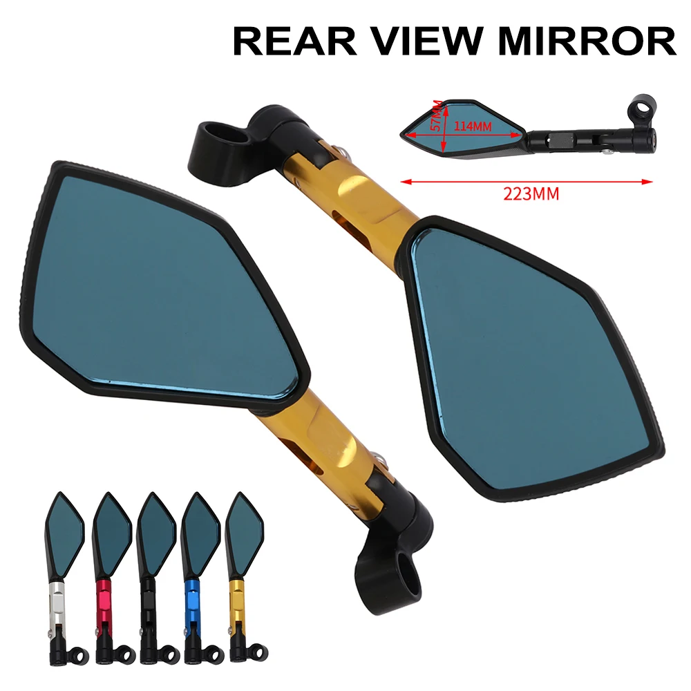Universal Motorcycle CNC Rear Side View Mirrors Aluminum Anti-glare For YAMAHA HONDA KAWASAKI SUZUKI Scooter Strest Bike
