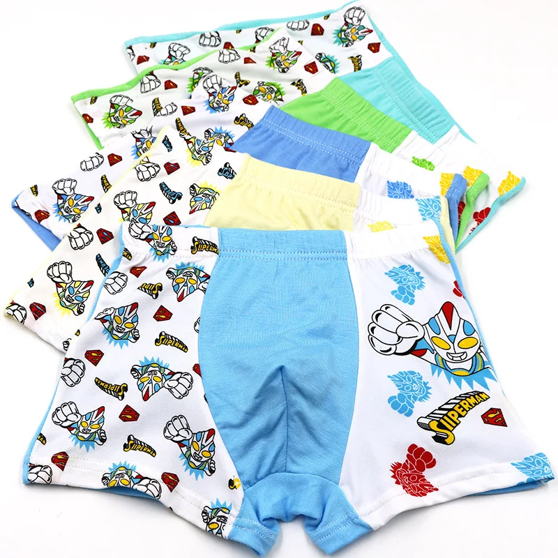 cheap 3 pieces lot New Boys Flat Panties Summer Modal Children #039;s Underwear Ottoman Printed Children #039;s Baby #039;s Quartet Shorts