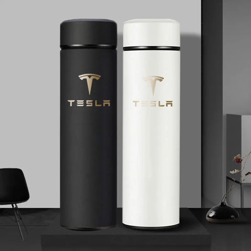 500ml Smart Tesla Thermos Bottle w/ Temperature Display - Tesla League