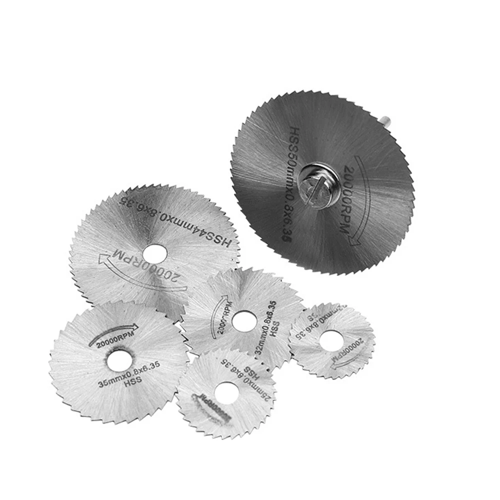 7pcs 22-50mm Abrasive Tool Reinforced Cut Off Wheel Mandrels Mini Drill Rotary Tool Cutting Disc For Electric Saw Drill