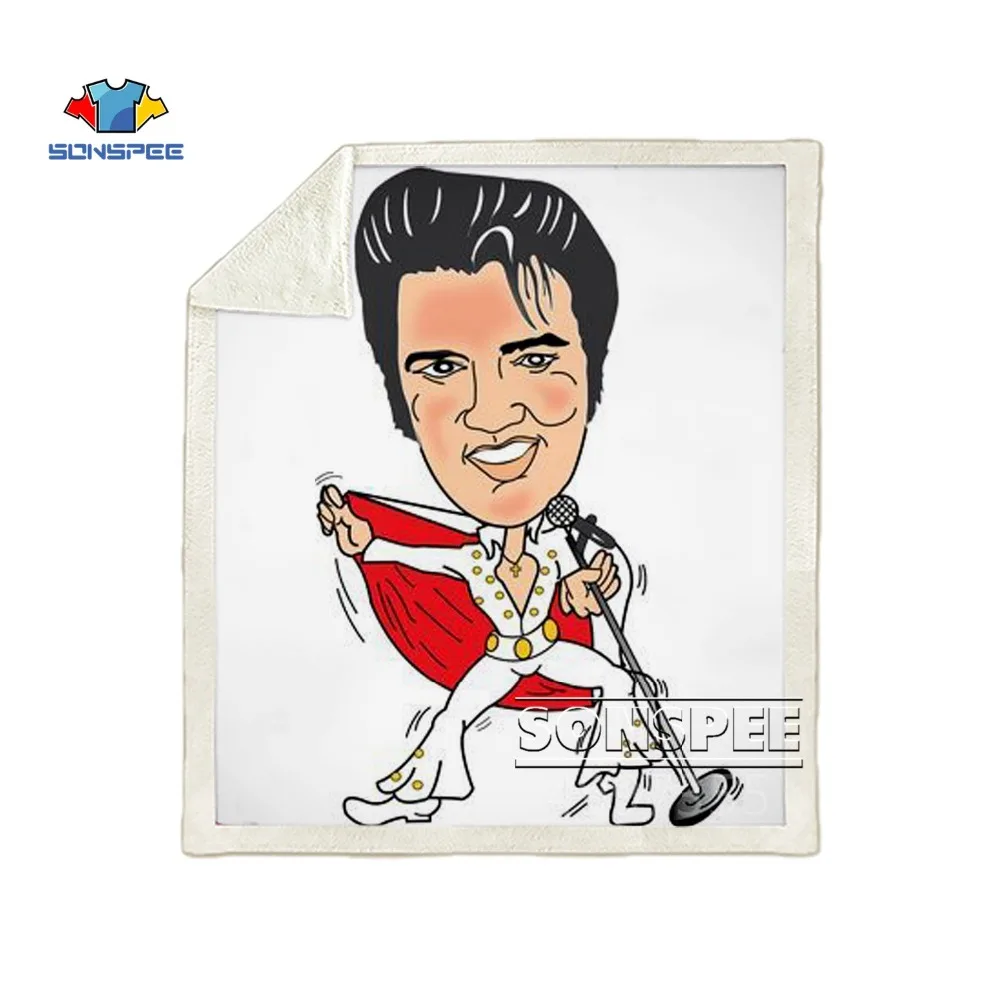SONSPEE Elvis Bing singer harajuku для детей и взрослых, 3D принт, одеяло, теплый диван, Стёганое одеяло, постельные принадлежности для путешествий, Фабричный магазин B120
