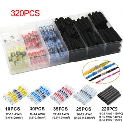 Connecteur de fil bout à bout, 320 pièces, manchon de soudure, Terminal d'épissure étanche, livraison directe 
