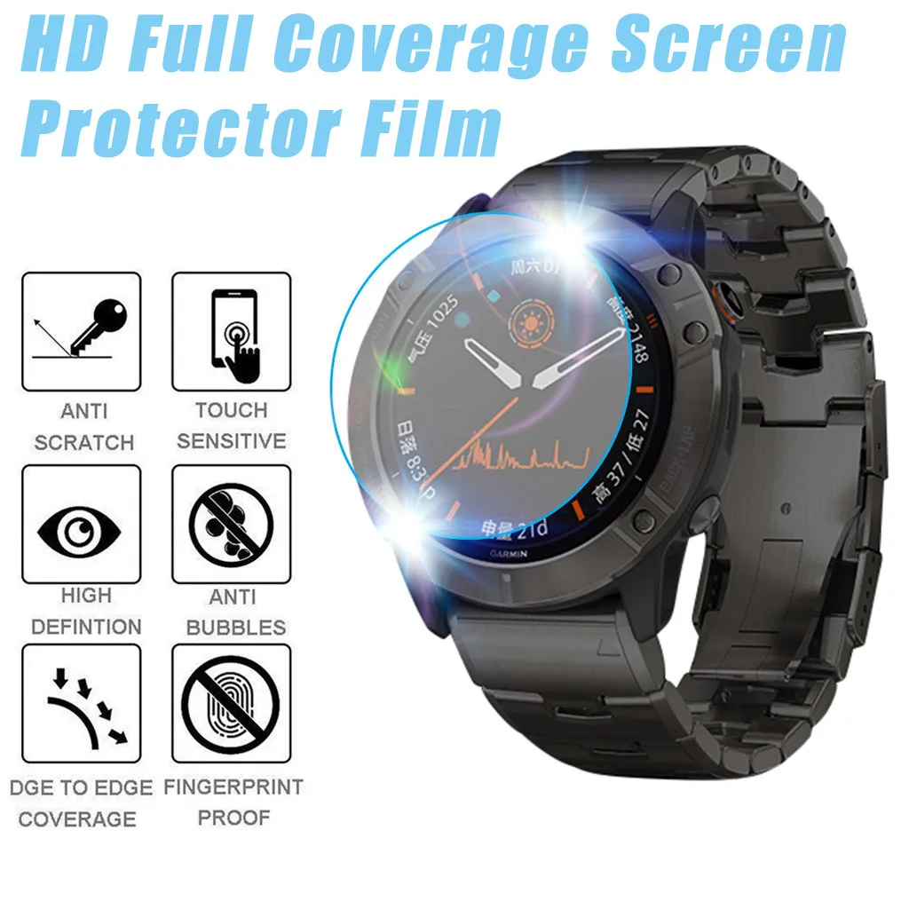 OTOKY GEMIXI 1 упаковка HD полное покрытие ТПУ Защитная пленка для Garmin FENIX 6X Pro Солнечная FENIX 6X Pro солнечные умные часы