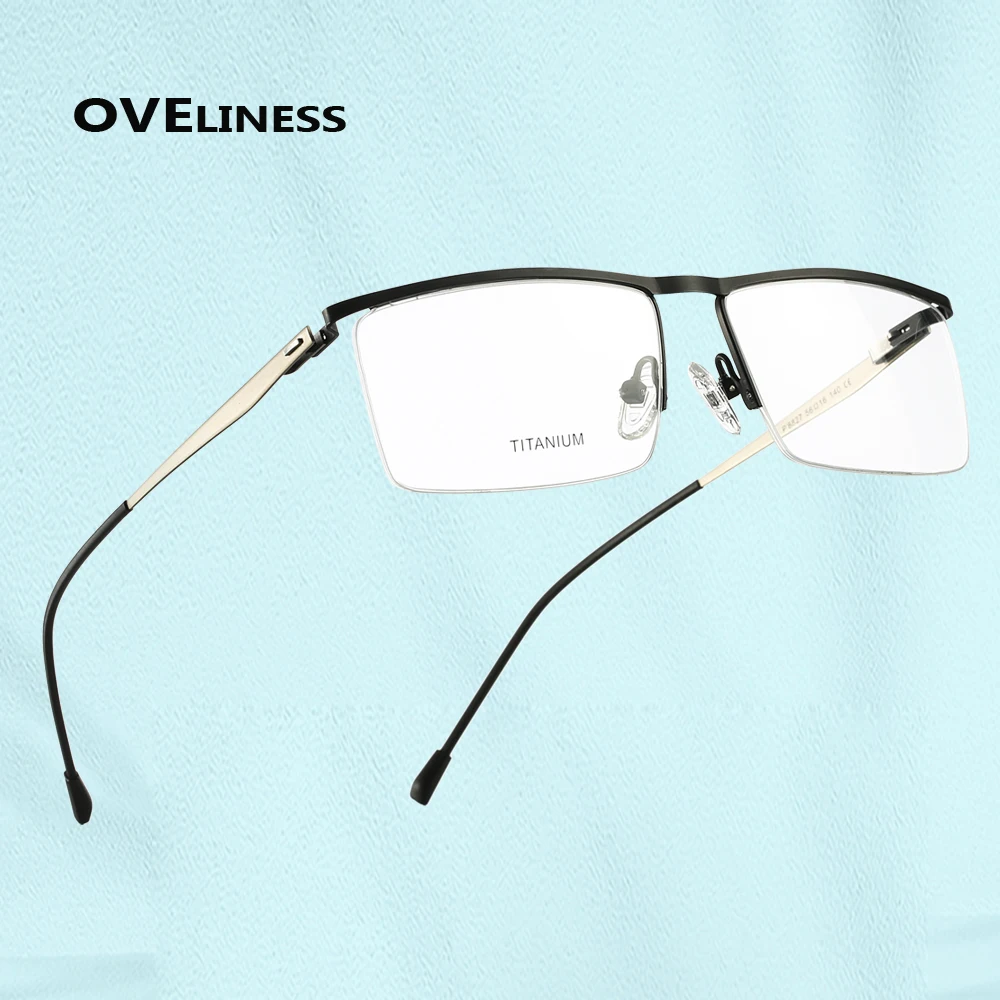 

Square men's eyeglasses eye glasses frame men 2020 Optical Computer Myopia Prescription glasses Titanium Alloy male half eyewear