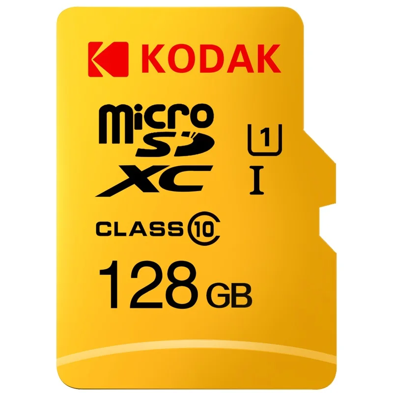 Высокоскоростная флеш-карта памяти Kodak tfclass 10 U1 128 Гб 64 ГБ 32 ГБ 16 ГБ, мини-карта для мобильного телефона, дополнительный считыватель карт 292 - Емкость: TF-U1-128G