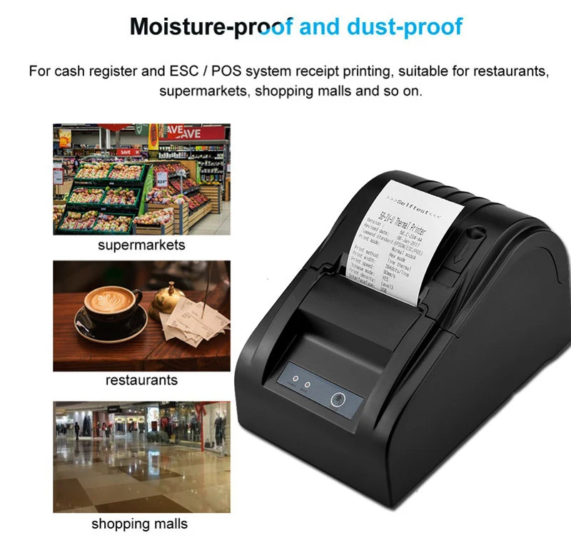 NETUM NT-5890T 58 мм USB термопринтер для чеков RS232 POS принтер для ресторана и супермаркета (art.: 7a533e2a5) - 7a533e2a5