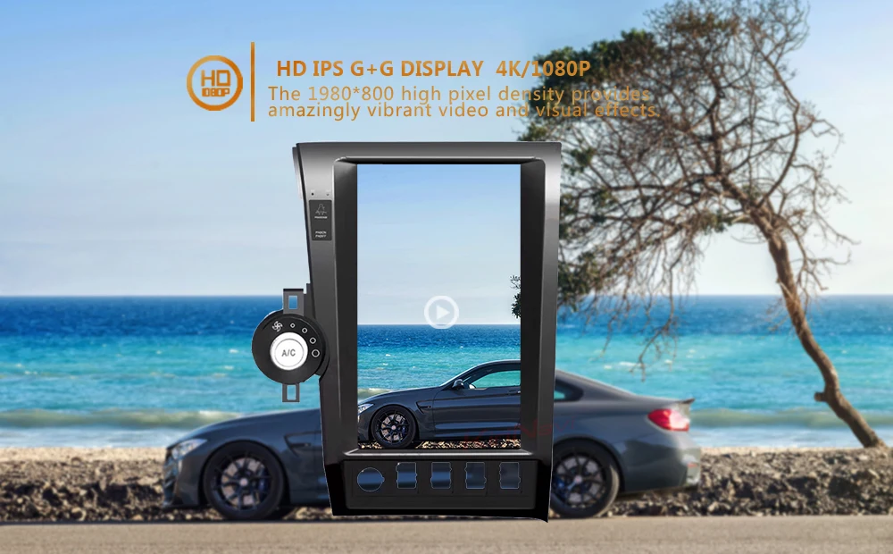 Excellent KiriNavi 13.6" Telsa Style Vertical Screen 1 Din Android Car Radio For Toyota Tundra Car Multimedia Player Auto Gps Navigation 2